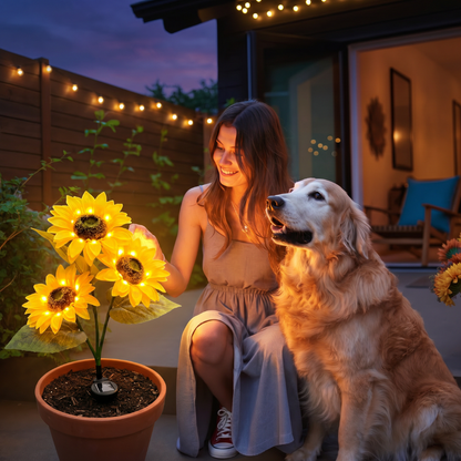 Evening Glow Sunflower Lights