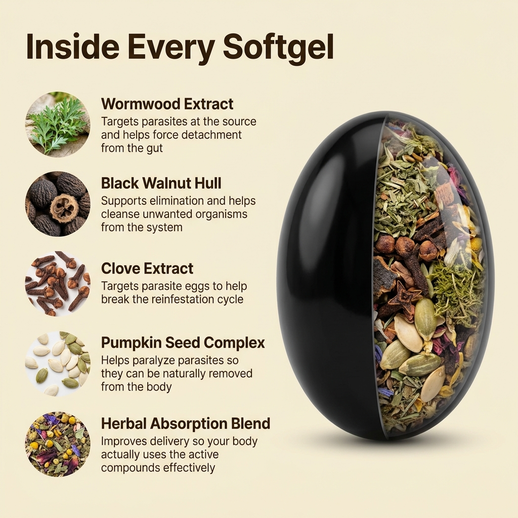Wormwood & Black Walnut Clove Softgels